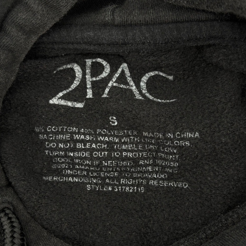 2Pac Me Against The World 1995 Album Graphic Hoodie Black Mens Small 31782119 - Picture 6 of 8